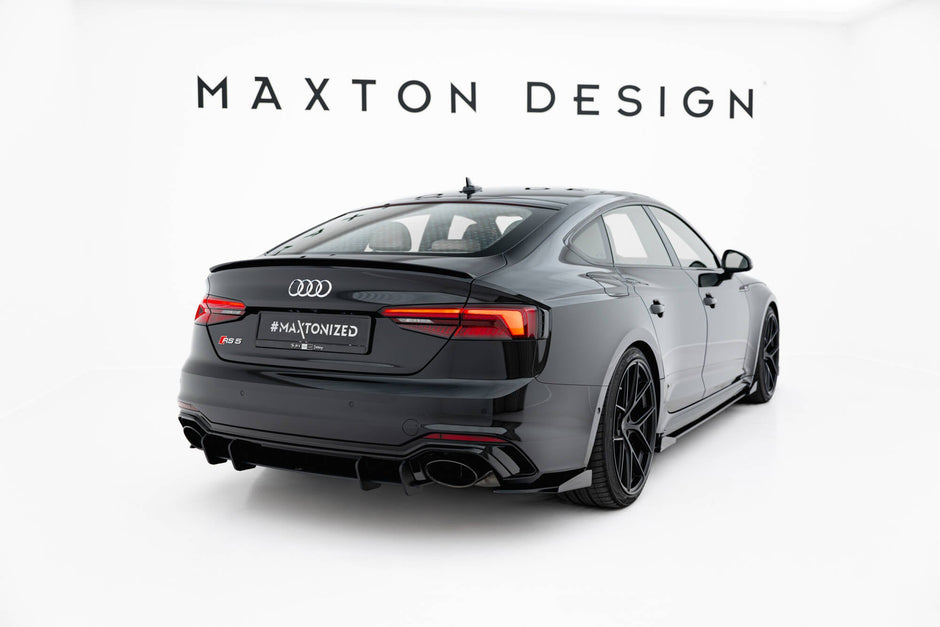 Street Pro Bakre Sidosplitters + Flaps för Audi RS5 Coupe / Sportback F5
