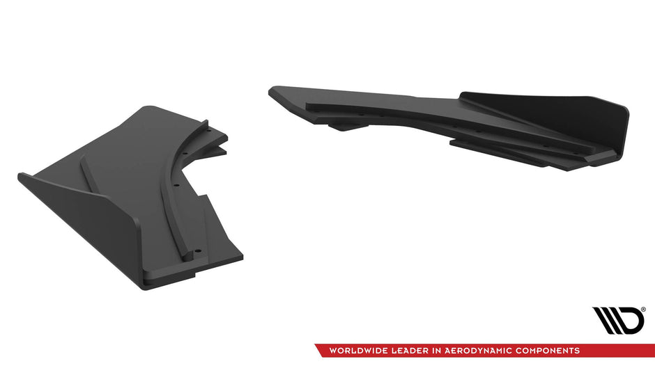 Street Pro Bakre Sidosplitters + Flaps för Audi S3 Sedan 8V