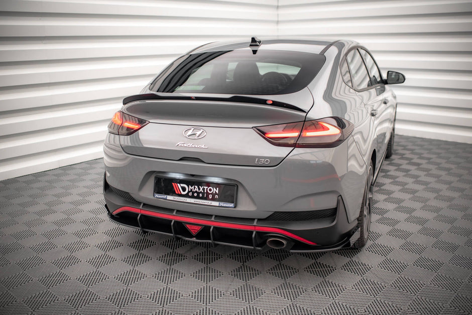 Street Pro Bakre Sidosplitters + Flaps för Hyundai I30 Fastback N-Line Mk3 Facelift