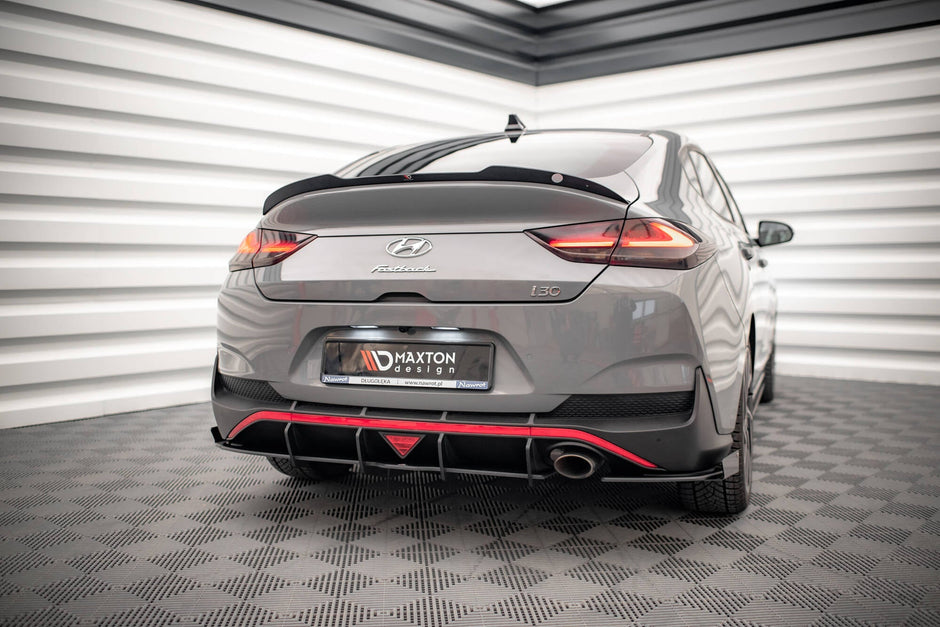 Street Pro Bakre Sidosplitters + Flaps för Hyundai I30 Fastback N-Line Mk3 Facelift