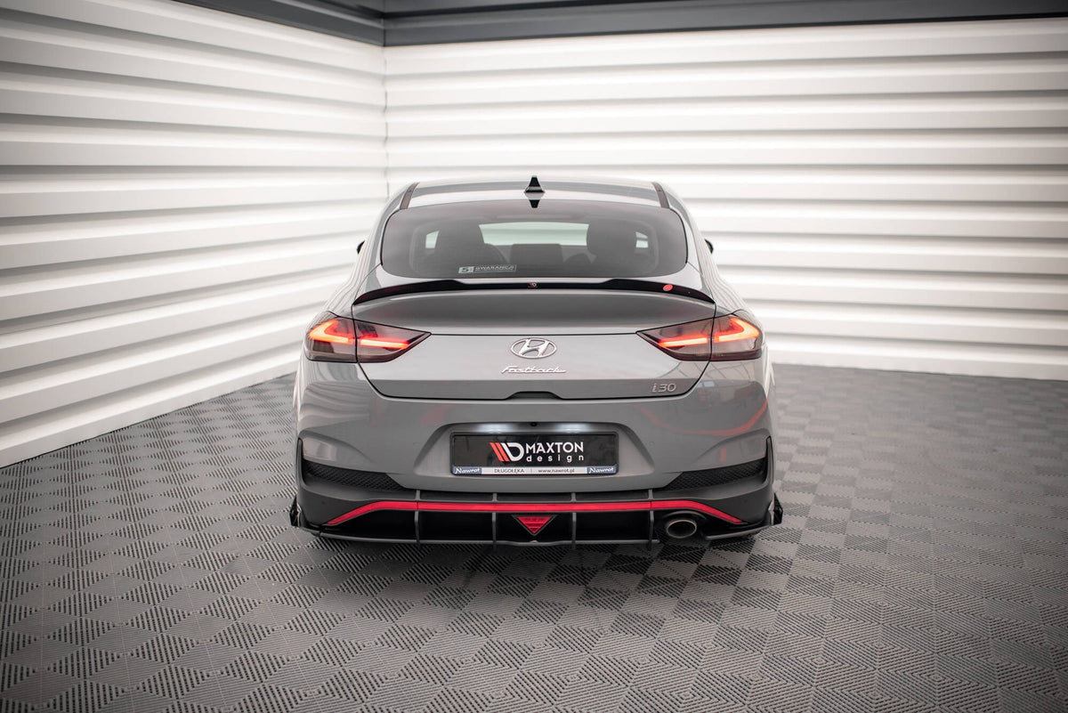 Street Pro Bakre Sidosplitters + Flaps för Hyundai I30 Fastback N-Line Mk3 Facelift