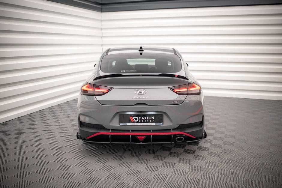 Street Pro Bakre Sidosplitters + Flaps för Hyundai I30 Fastback N-Line Mk3 Facelift