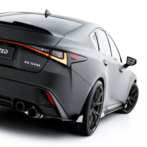 Street Pro Bakre Sidosplitters + Flaps för Lexus IS 500 Mk3 Facelift 2 (XE30)