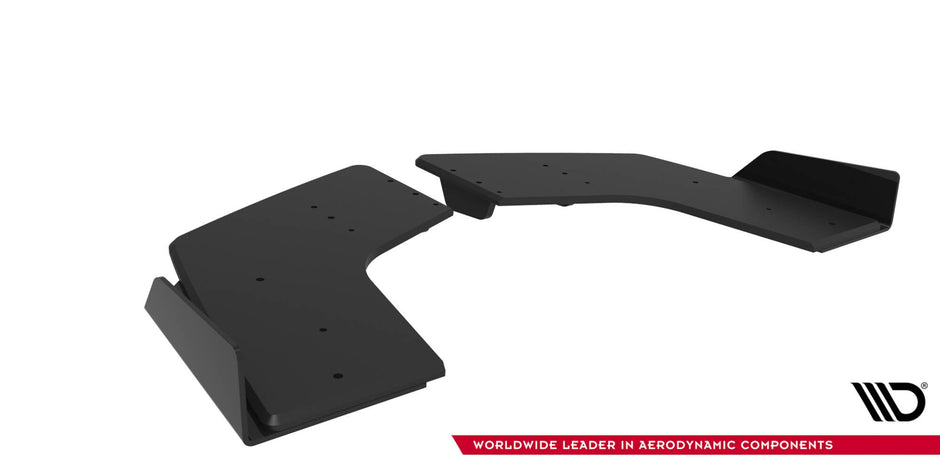 Street Pro Bakre Sidosplitters + Flaps för Mitsubishi Lancer EVO X