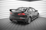 Street Pro Bakre Sidosplitters + Flaps för Mitsubishi Lancer EVO X