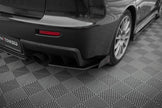 Street Pro Bakre Sidosplitters + Flaps för Mitsubishi Lancer EVO X