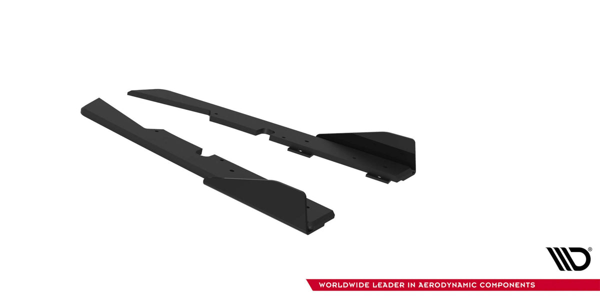 Street Pro Bakre Sidosplitters + Flaps för Subaru Impreza WRX STI Mk3 Facelift