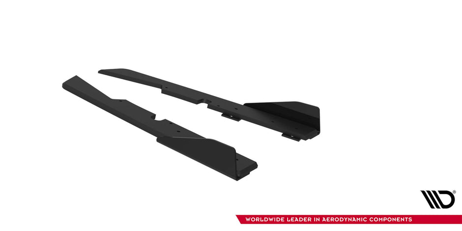 Street Pro Bakre Sidosplitters + Flaps för Subaru Impreza WRX STI Mk3 Facelift