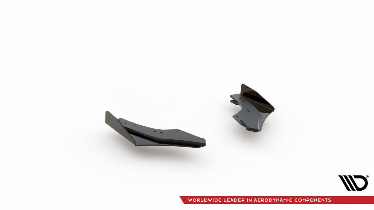 Street Pro Bakre Sidosplitters + Flaps för Volkswagen Golf GTI Clubsport Mk8 Facelift
