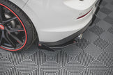 Street Pro Bakre Sidosplitters + Flaps för Volkswagen Golf GTI / GTE / R-Line Mk8