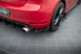 Street Pro Bakre Sidosplitters + Flaps för Volkswagen Golf GTI Mk6