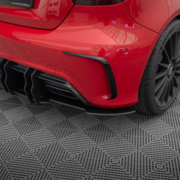 Street Pro Bakre Sidosplitters för Mercedes-Benz A 45 AMG W176 Facelift
