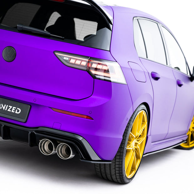 Street Pro Bakre Sidosplitters V.2 för Volkswagen Golf R Hatchback Mk8 / Mk8 Facelift  Fits only with :  VW-GO-8-R-RS2G