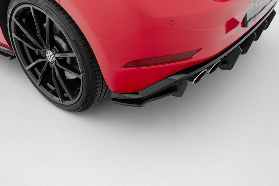 Street Pro Bakre Sidosplitters för Volkswagen Golf R Mk7 Facelift