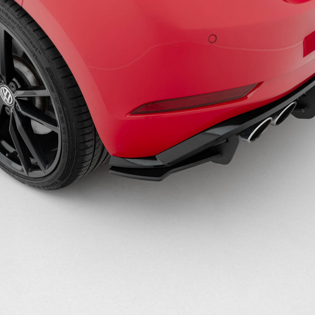 Street Pro Bakre Sidosplitters för Volkswagen Golf R Mk7 Facelift