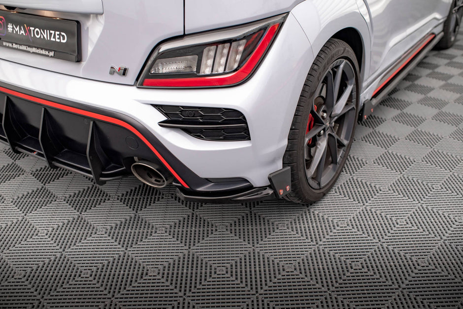 Bakre Sidosplitters V.1 + Flaps för Hyundai Kona N Mk1