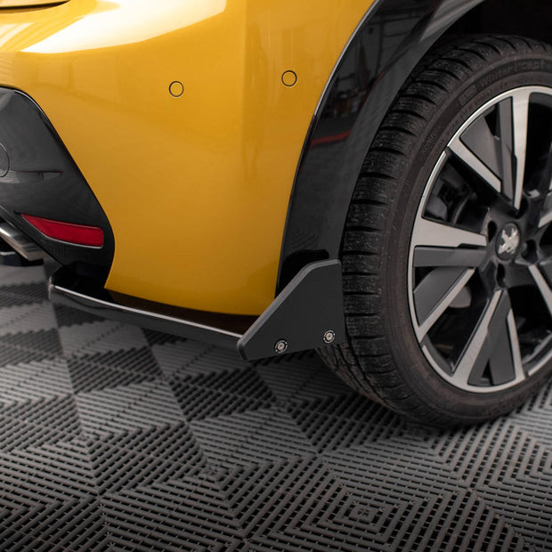 Bakre Sidosplitters V.1 + Flaps för Peugeot 208 GT Mk2