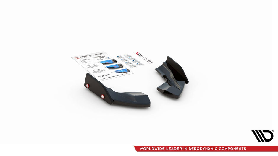 Bakre Sidosplitters V.2 + Flaps för Volkswagen Golf R Hatchback Mk8  fits only with: VW-GO-8-R-RS1G
