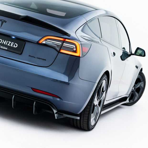 Bakre Sidosplitters V.2 för Tesla Model 3