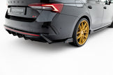 Bakre Sidosplitters V.4 + Flaps för Skoda Octavia RS Combi / Liftback Mk4 / Mk4 Facelift