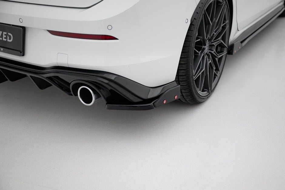 Bakre Sidosplitters V.4 + Flaps för Volkswagen Golf GTI / GTE Mk8  Fits only with : VW-GO-8-GTI-RS2