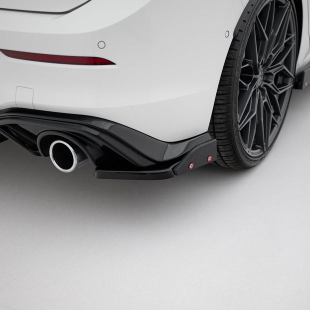 Bakre Sidosplitters V.4 + Flaps för Volkswagen Golf GTI / GTE Mk8  Fits only with : VW-GO-8-GTI-RS2