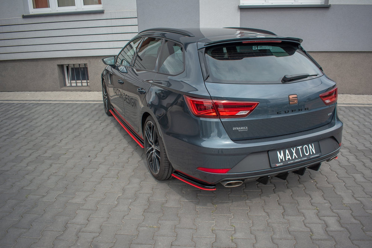 Bakre Sidosplitters V.4 för Seat Leon Cupra Mk3 Facelift Sportstourer