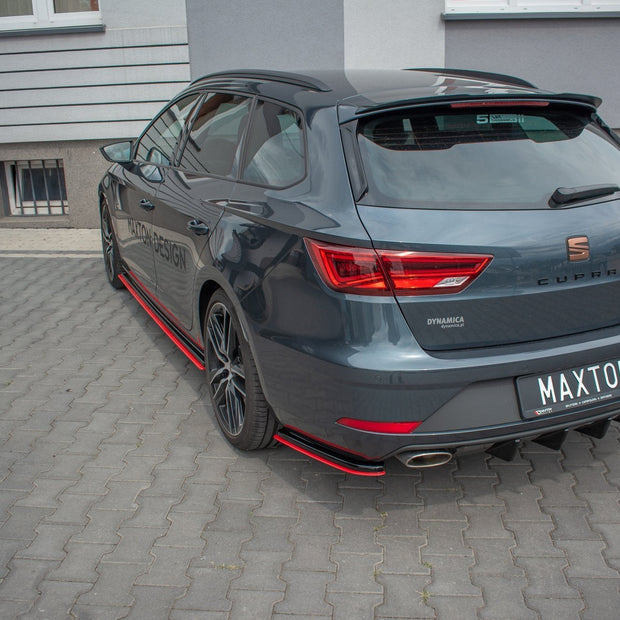 Bakre Sidosplitters V.4 för Seat Leon Cupra Mk3 Facelift Sportstourer