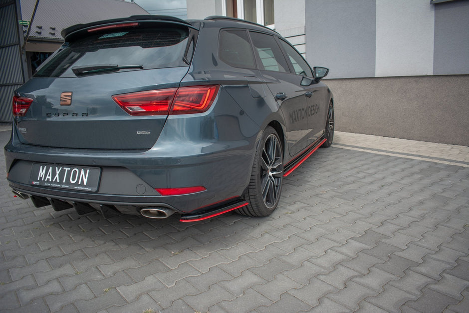 Bakre Sidosplitters V.4 för Seat Leon Cupra Mk3 Facelift Sportstourer