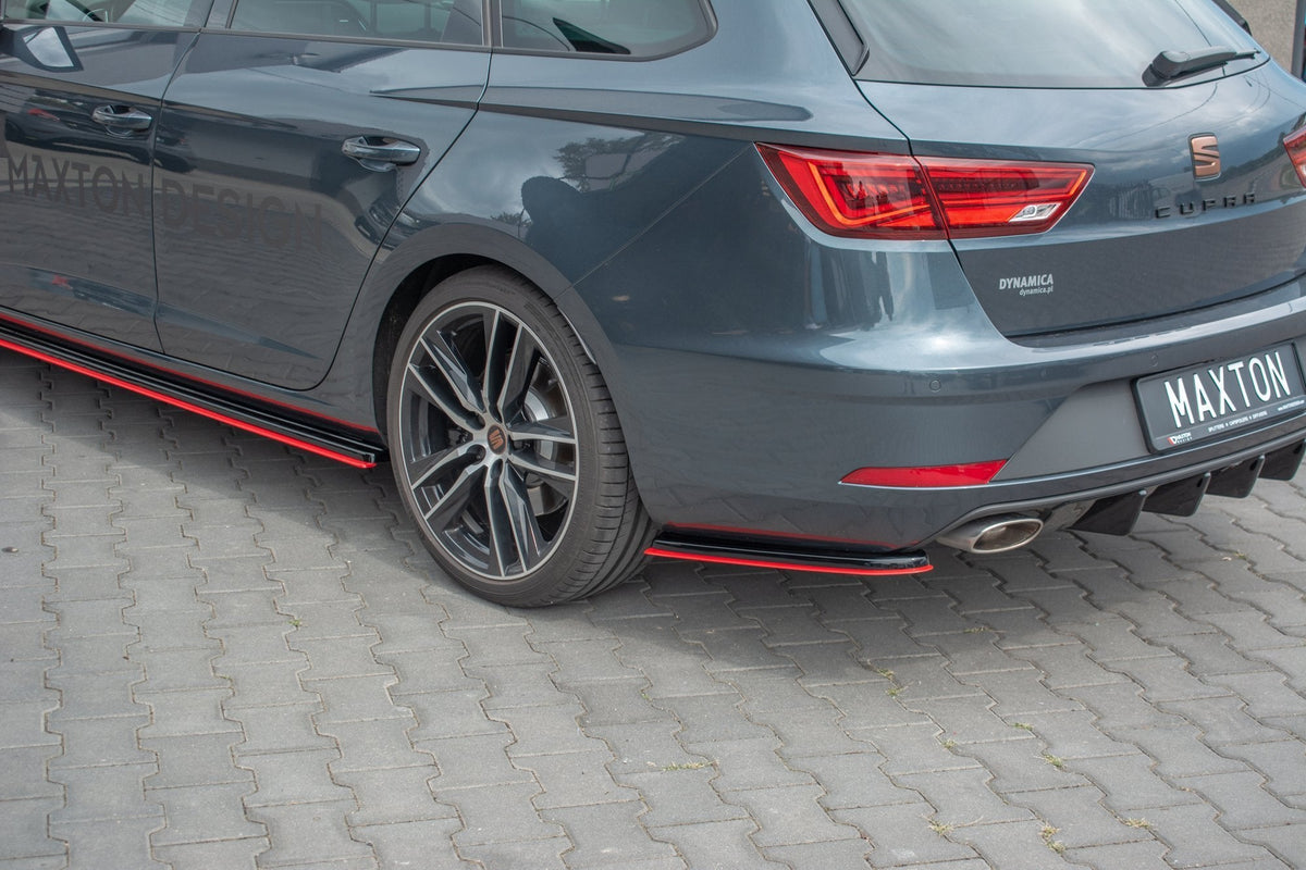 Bakre Sidosplitters V.4 för Seat Leon Cupra Mk3 Facelift Sportstourer