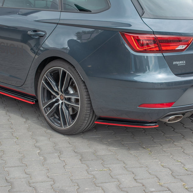 Bakre Sidosplitters V.4 för Seat Leon Cupra Mk3 Facelift Sportstourer