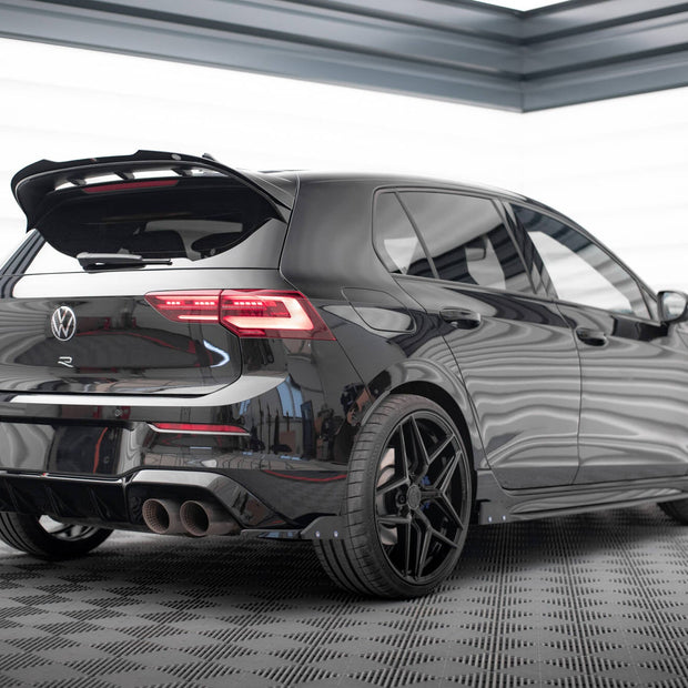 Bakre Sidosplitters V.5 + Flaps för Volkswagen Golf R Hatchback Mk8  Fits only with :  VW-GO-8-R-RS1G