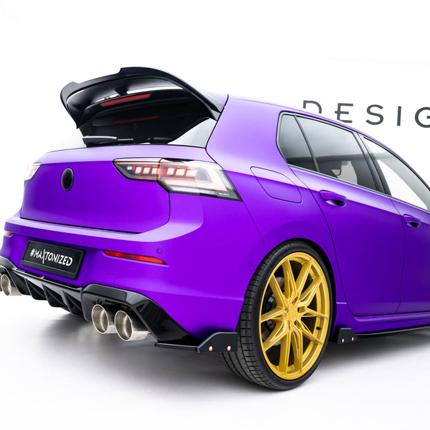 Bakre Sidosplitters V.5 + Flaps för Volkswagen Golf R Hatchback Mk8 Facelift  Fits only with :  VW-GO-8-R-RS1G