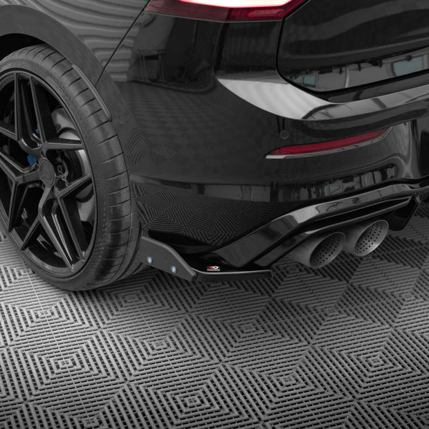 Bakre Sidosplitters V.6 + Flaps för Volkswagen Golf R Hatchback Mk8  Fits only with :  VW-GO-8-R-RS2G