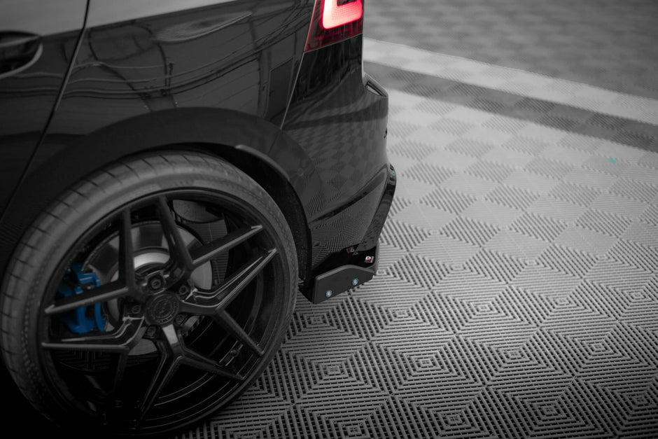 Bakre Sidosplitters V.6 + Flaps för Volkswagen Golf R Hatchback Mk8  Fits only with :  VW-GO-8-R-RS2G
