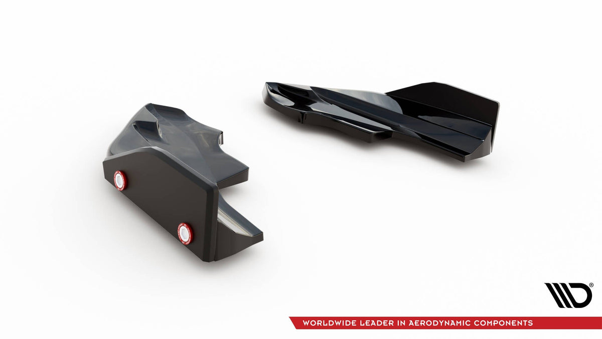 Bakre Sidosplitters V.6 + Flaps för Volkswagen Golf R Hatchback Mk8  Fits only with :  VW-GO-8-R-RS2G
