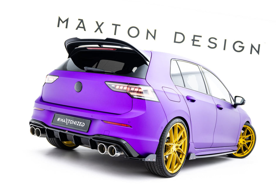 Bakre Sidosplitters V.6 + Flaps för Volkswagen Golf R Hatchback Mk8 Facelift  Fits only with : VW-GO-8-R-RS2G