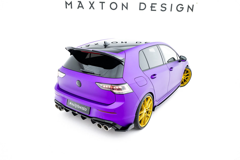 Bakre Sidosplitters V.6 + Flaps för Volkswagen Golf R Hatchback Mk8 Facelift  Fits only with : VW-GO-8-R-RS2G