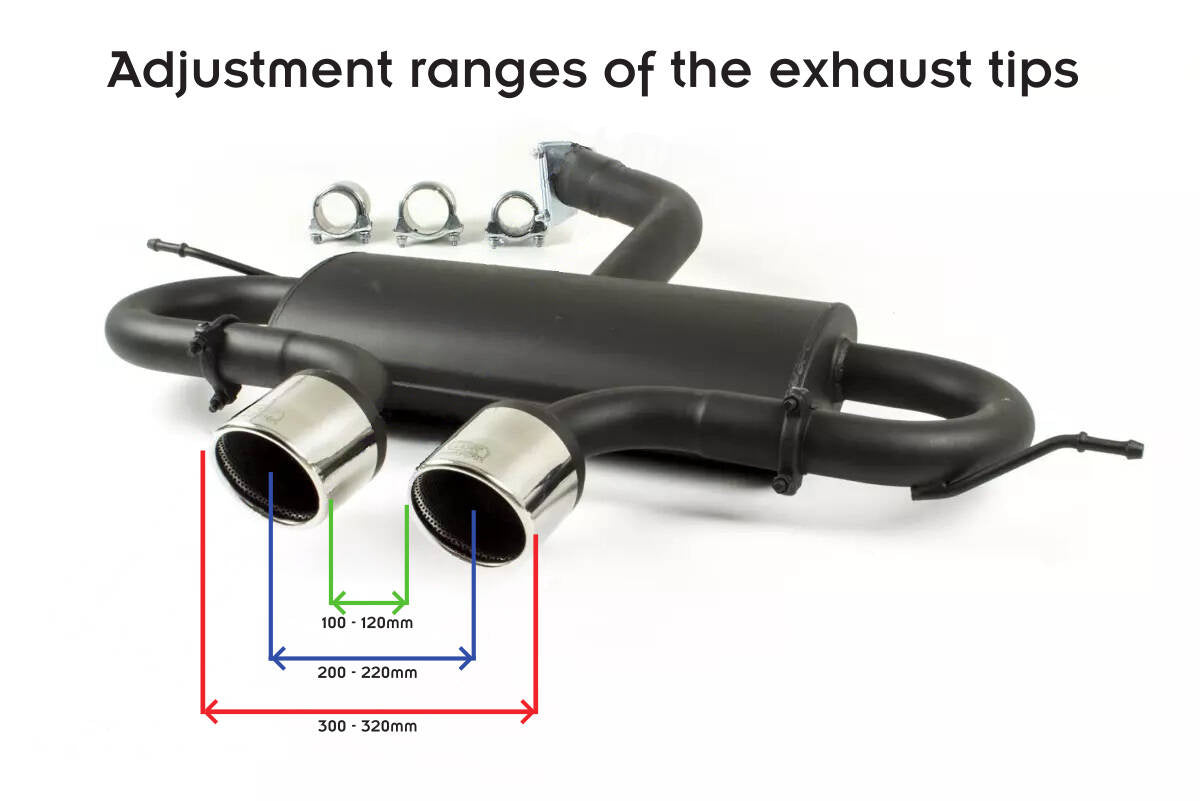 Sports Exhaust Muffler Exhaust för Volkswagen Golf VI, Golf Mk5 R32, Scirocco 3
