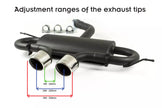 Sports Exhaust Muffler Exhaust för Volkswagen Golf VI, Golf Mk5 R32, Scirocco 3