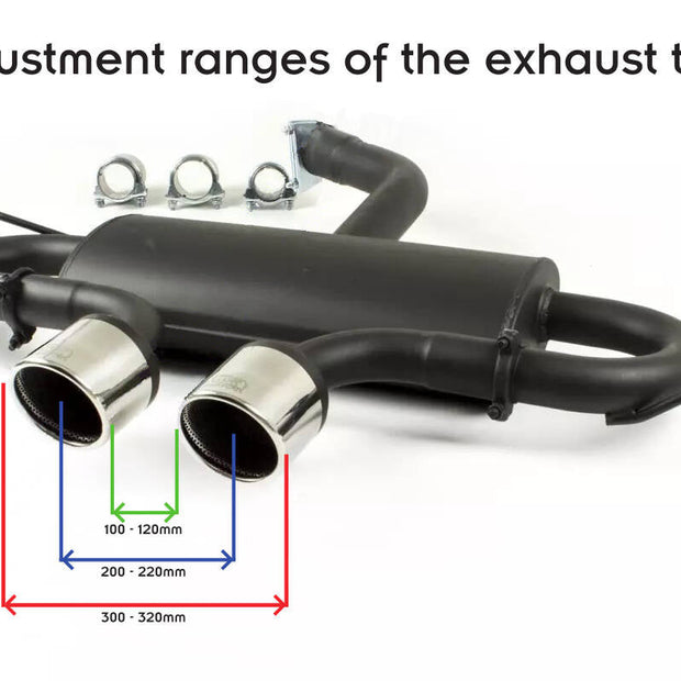Sports Exhaust Muffler Exhaust för Volkswagen Golf VI, Golf Mk5 R32, Scirocco 3