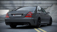 för Mercedes S W221 (look W205) Bakre Stötfångare + Rear Valance