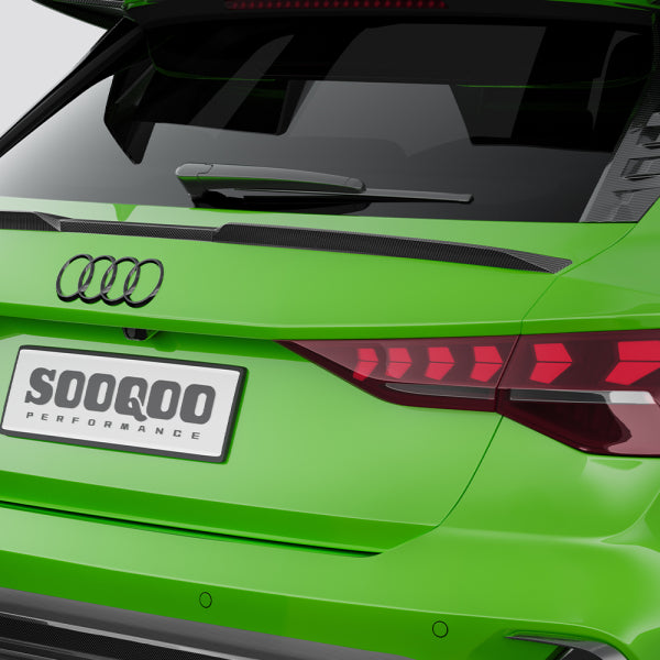 Mittspoiler för bakluckan i pre-preg carbon för Audi RS3 8Y facelift Hatchback – Sooqoo