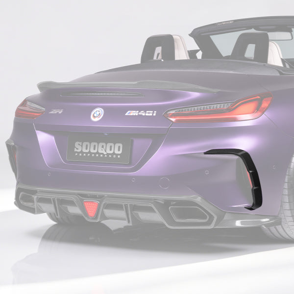Bakre stötfångardekorer (canards) i pre-preg carbon för BMW Z4 G29