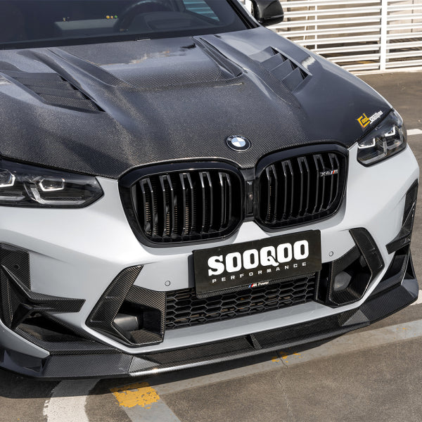 Bakre stötfångarläpp i pre-preg carbon för BMW X3M F97 LCI & X4M F98 LCI