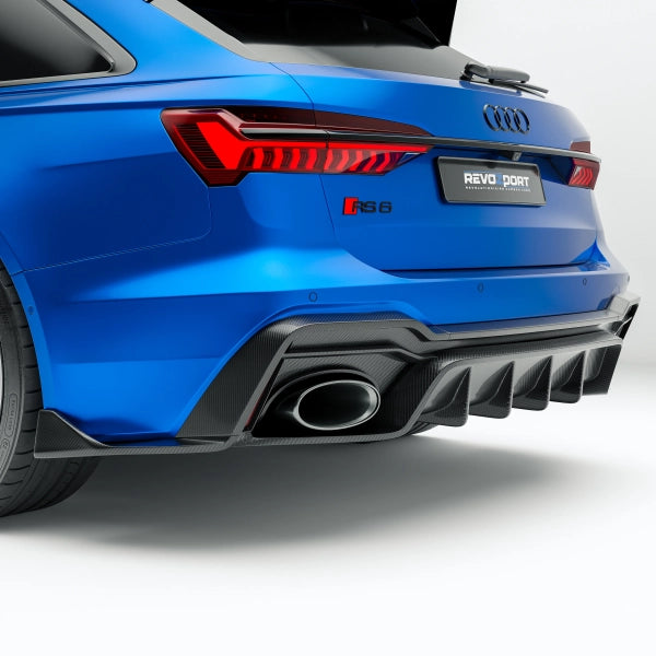 Bakre diffusor i pre-preg carbon för Audi RS6 C8