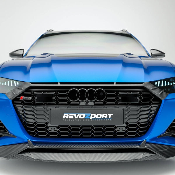 Stötfångargrill fram i pre-preg carbon för Audi RS6 C8
