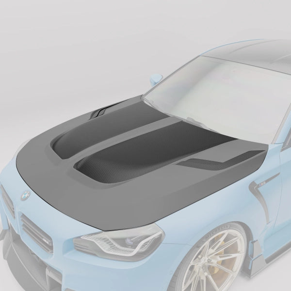 Motorhuv i pre-preg carbon för BMW M2 G87
