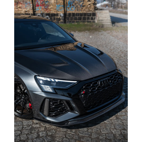 Motorhuv i pre-preg carbon för Audi A3 / S3 / RS3 8Y