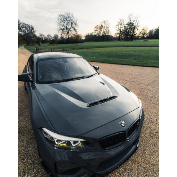 Motorhuv i pre-preg carbon CS-stil för BMW M2 F87 2014–2020
